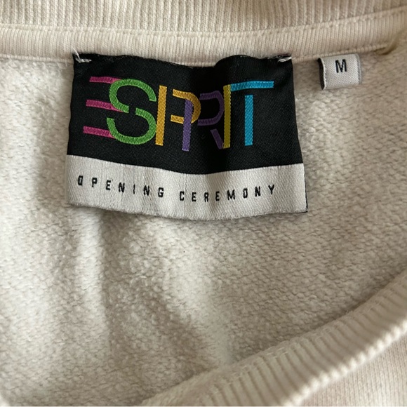 Opening Ceremony x Esprit White Sweatshirt Size M - Picture 3 of 5